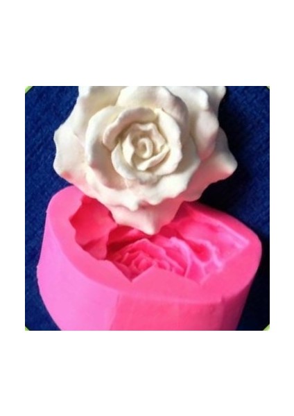 Gül Çiçek 7,5cm Silikon Kalıp K-012 Mum Kokulu Taş Sabun Reçine Polyester Alçı Mum Kalıbı