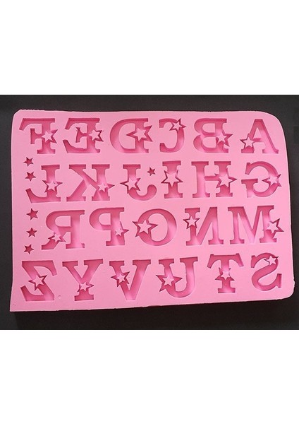 Alfabe Harf Seti Yıldız Dekorlu 4cm Silikon Kalıp K-162 fiyatları