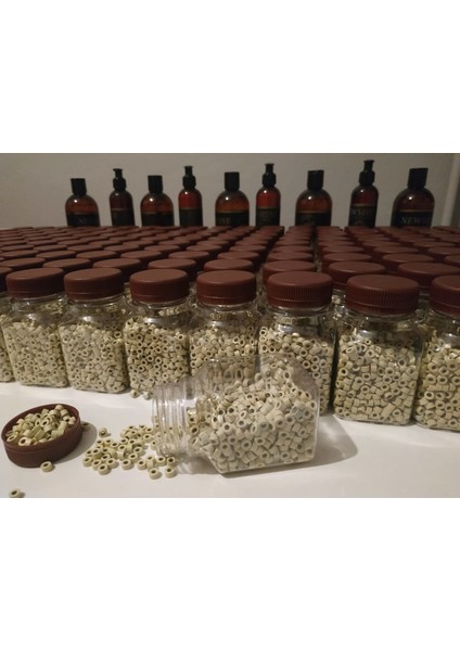 Silikonlu Saç Kaynak Boncuğu (500 Adet) Sarı/platin No.13