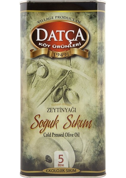 Datça Soğuk Sıkım Zeytinyağı Teneke 5 lt