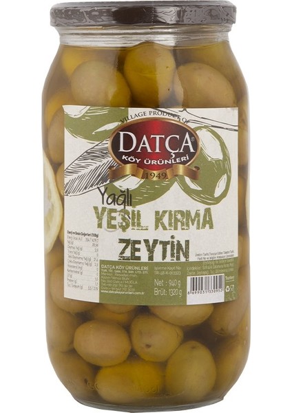 Datça Domat Yağlı Kırma Zeytin 940 gr