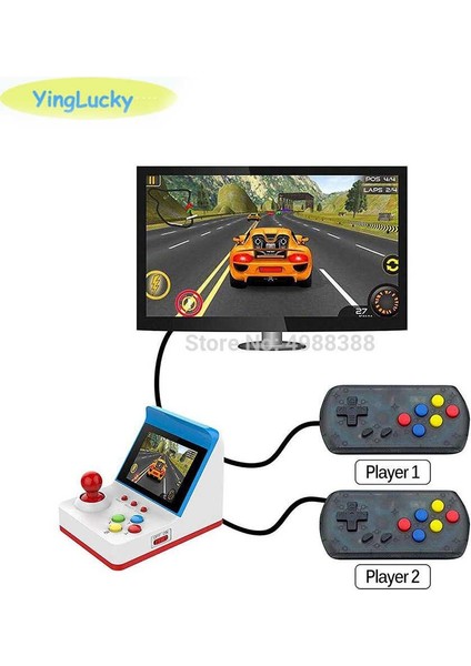 Retro Arcade Oyun Konsolu 64 Bit 5000 Oyunlu 2 Gamepad