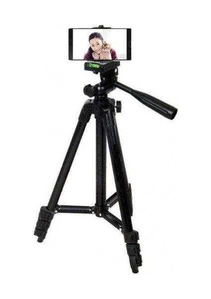 TF-3120 102 cm Cep Telefonu Fotoğraf Makinesi Tripod + Telefon Tutacağı