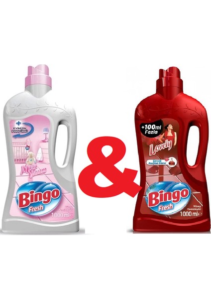 Fresh Yüzey Temizleyici Mutlu Yuvam 1 L & Bingo Fresh Yüzey Temizleyici Lovely 1 L