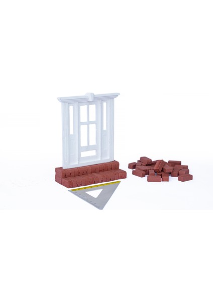 Minyatür Tuğla Basamak Tuğlası Kırmızı 1/10 Ölçek 200'lü + Harç fiyatları
