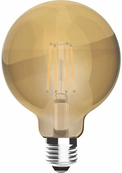 LED Vintage Gold Globe G95 7.5W E27 Duy Ampul