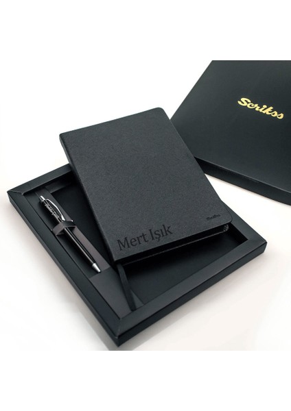 Kişiye Özel Deri Defter ve Kalem Set