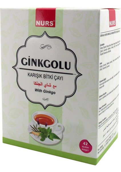 Ginkgolu Bitki Karışımlı Çay 42'li Bardak Poşet