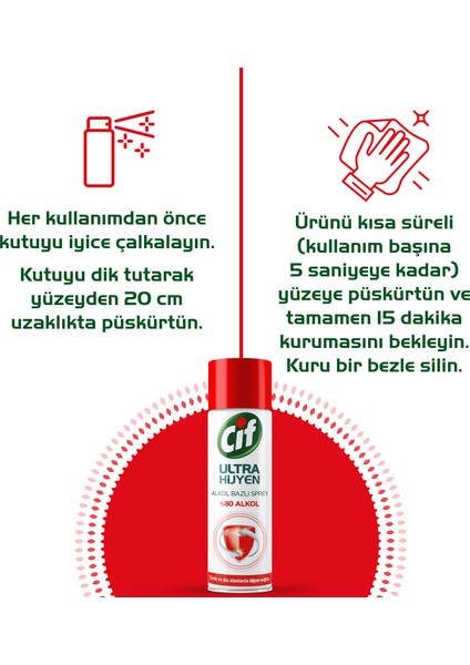 Ultra Hijyen Alkol Bazlı Sprey 200 ml