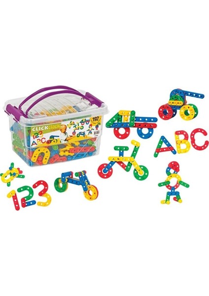 Click Clack Box Eğitici Şekiller 192 Parça