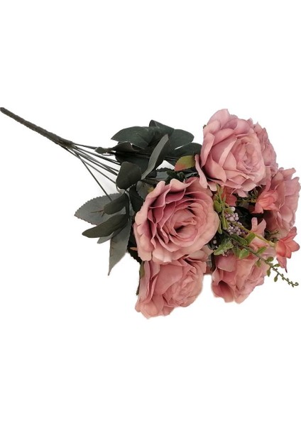 Yapay Çiçek Büyük Demet 6 Kafalı Gül Demeti ve Cipsolu Gül Kurusu fiyatları