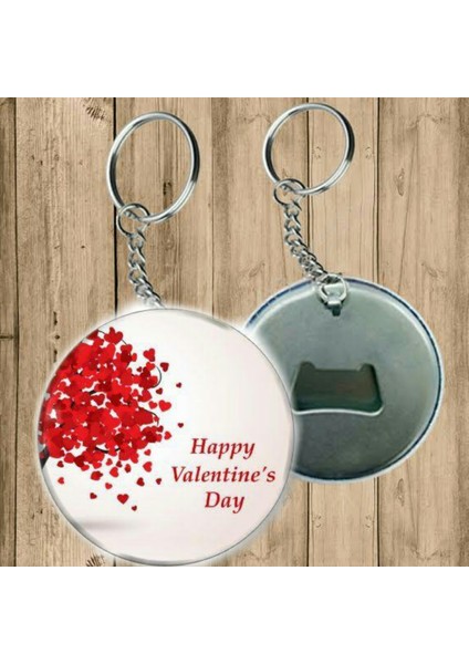 Happy Valentine Anahtarlık - Açacaklı Anahtarlık