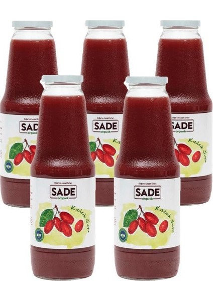 Sade Organik Kızılcık Suyu 5X1000 ml