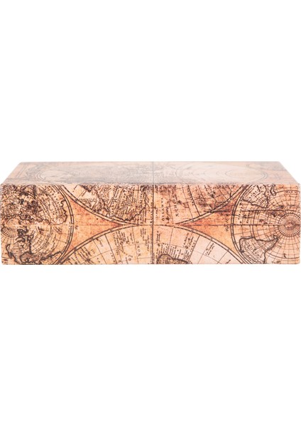 Mudo Concept Map Kıtap Kutu El Yapımı MDF Kahverengi 13x5x19 cm