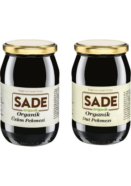 Üzüm Pekmezi 460gr + Sade Organik Dut Pekmezi 460gr