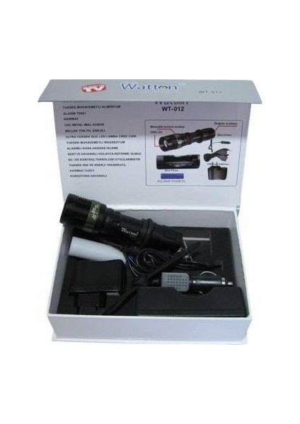 Zoomlu ve Şarjlı El Feneri WT-012