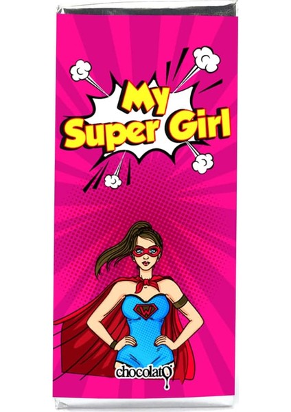 Supergirl'e 100 gr Bitter Tablet Çikolata