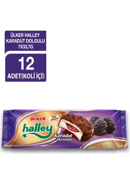 Halley Karadut Dolgulu 7 x 33,7 gr x 12 'li
