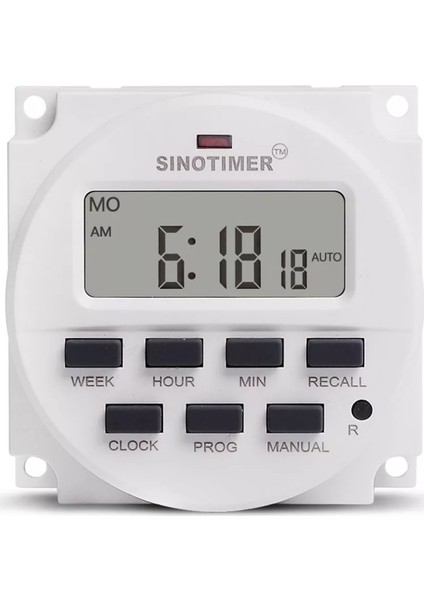 Dijital 220 V Ac Haftalık 7 Gün Programlanabilir Zamanlayıcı Anahtarı ile Ul Listelenen Röle 16