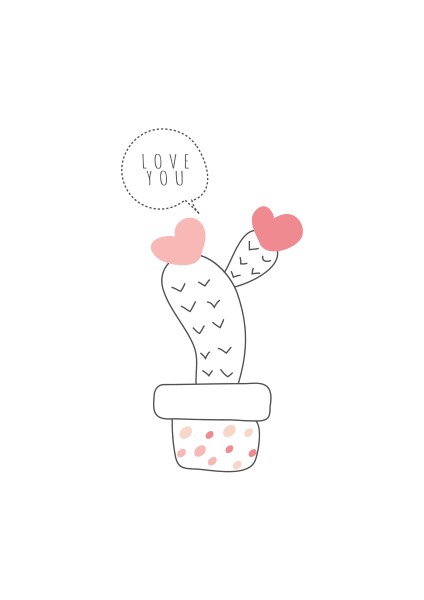 Seni Seviyorum Kartpostal Tebrik Kartı