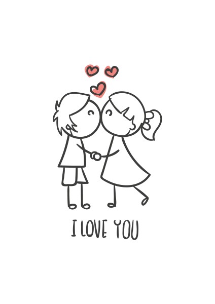 Seni Seviyorum Kartpostal Tebrik Kartı