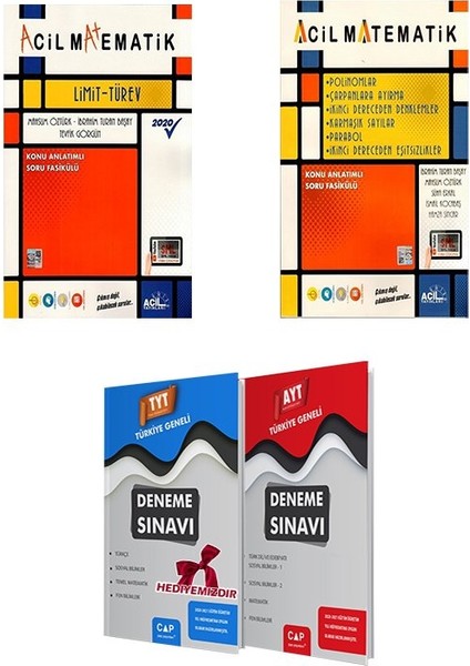 Matematik Limit Türev + Polinomlar Çarpanlara Ayırma Seti