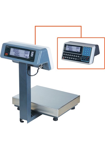28X35 Paslanmaz Kefeli Çift Ekran Tutar Hesaplamalı Baskül 120KG