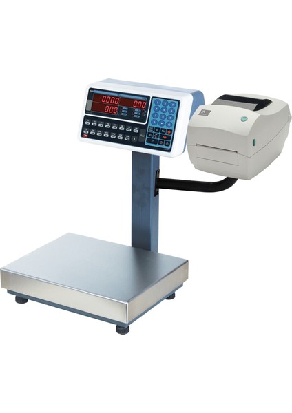 28X35 Paslanmaz Barkod Yazıcılı Tutar Hesaplamalı Baskül 60 kg