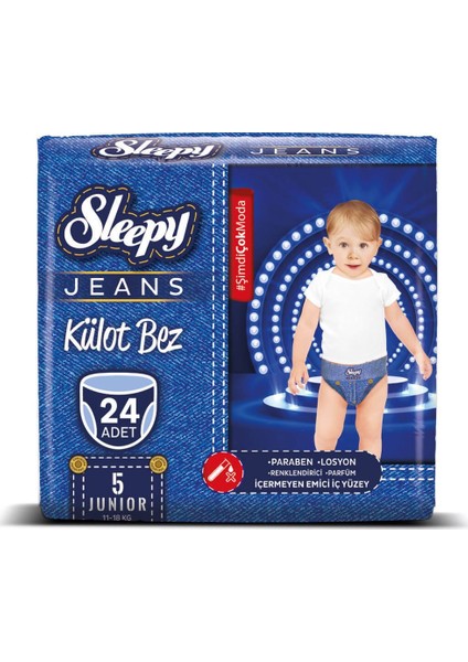 Jeans Külot Bebek Bezi 24 Adet 5 Beden 11 - 18 kg