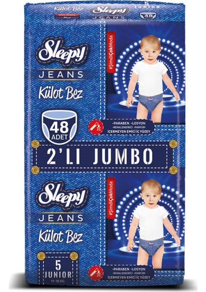 Jeans Külot Bez Junior 5 No 24'lü x 2'li