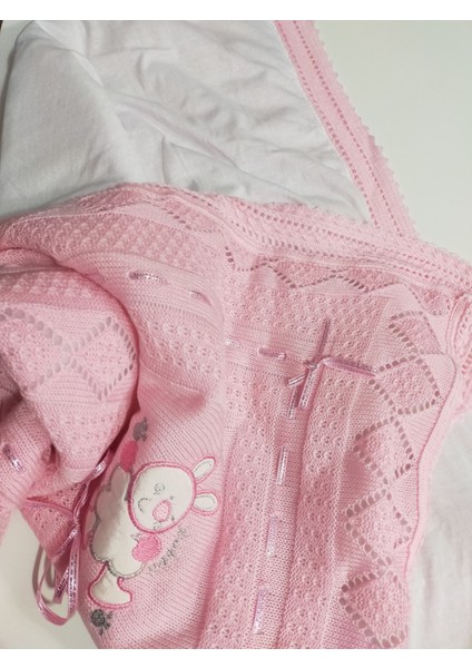 Bebe Welsoftlu Elyaflı Triko Bebek Battaniyesi