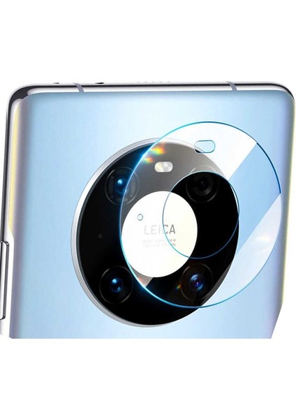 Casestreet Huawei Mate 40 Pro Kamera Lens Koruyucu Cam Şeffaf Siyah