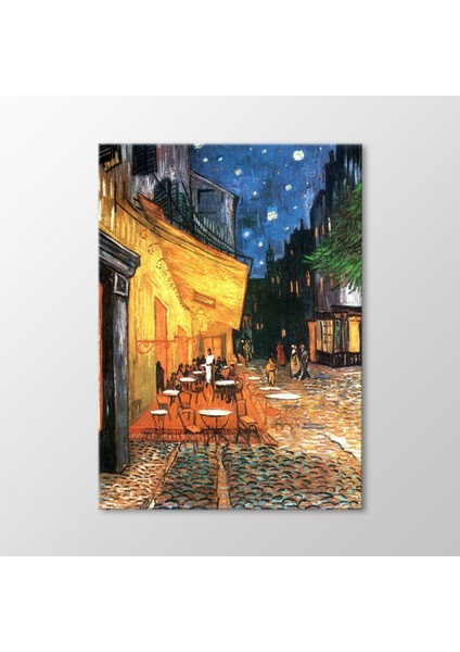 Café Terrace At Night, 1888 Tablo