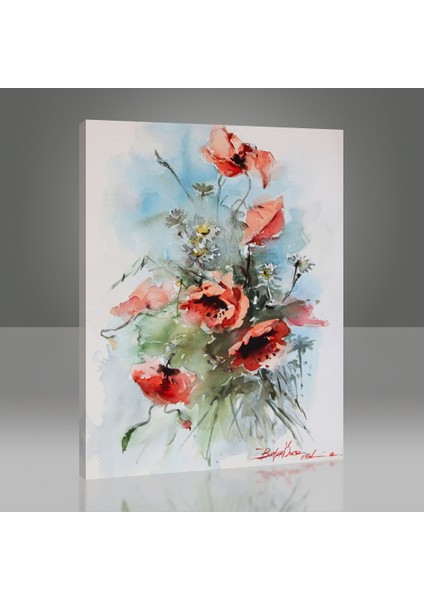 Suluboya Gelincikler Tablo modelleri