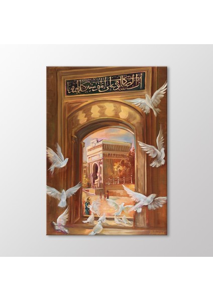 Kapıdaki Güvercinler Tablo