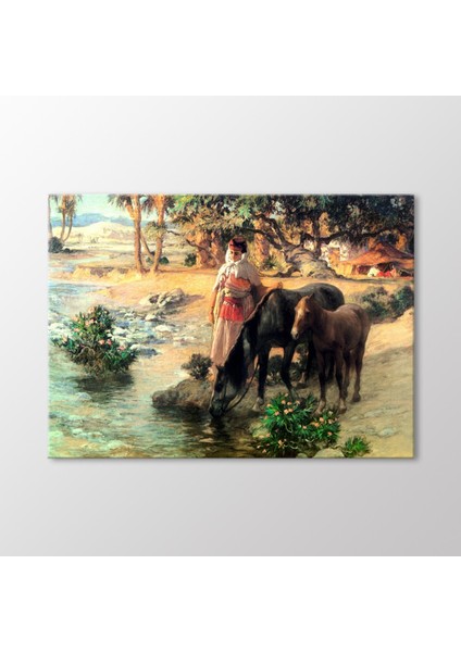 Atlara Su Veren Kadın 1921 Tablo
