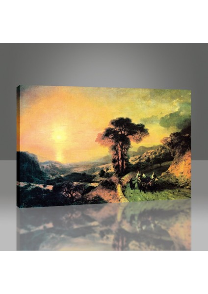 Gün Batımı Deniz ve Dağ Manzarası, 1864 Tablo modelleri