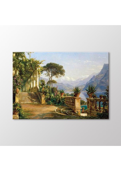 Como Gölünde Bir Teras Tablo