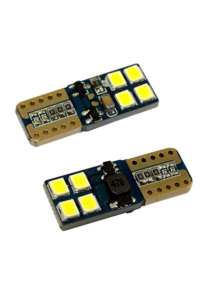 Led Ampul T10 8 SMD Canbus'lı Beyaz 2'li Set / LAAM628