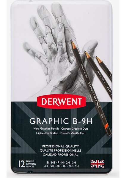 : Graphic Pencil : Dereceli Kalem Seti Hard : 12'li Metal Kutu-Technical fiyatları
