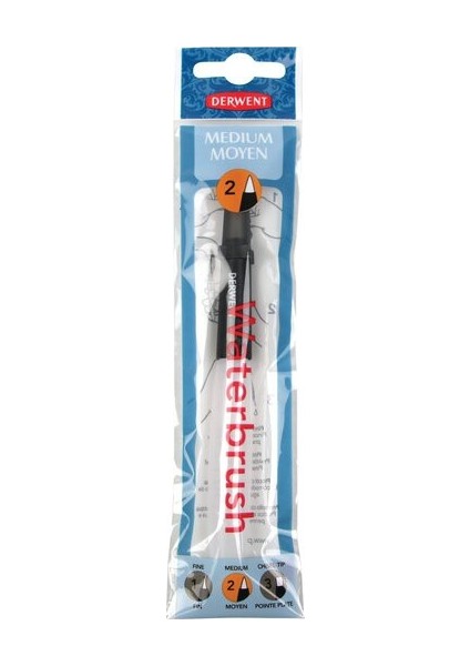 Derwent : Medium Waterbrush : Su Hazneli Fırça : Orta Uç : No 2 modelleri