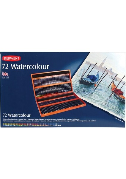 : Watercolour : Kuru-Sulu Boya Kalem Seti : 72 Renk Ahşap Kutu modelleri