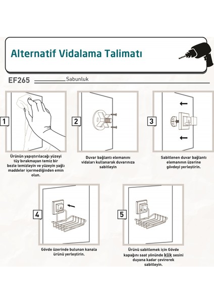 Teknotel Yapışkanlı Sabunluk EF265 Beyaz