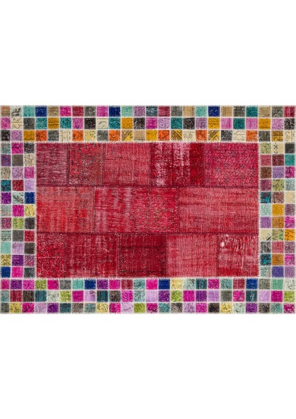 Patchwork Sbt Red Mozaık 170X240CM 4.08M2 Patchwork Halı