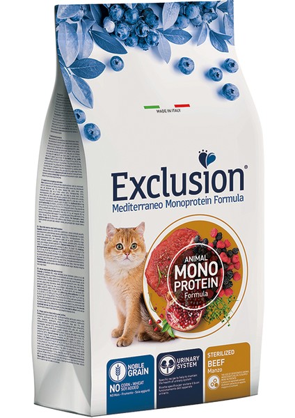 Düşük Tahıllı Monoprotein Sığır Etli Kısırlaştırılmış Kedi Maması 300 Grm