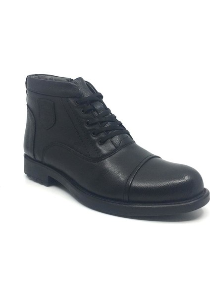 Deri Erkek Günlük Kışlık Kürklü Büyük Bot 45-47