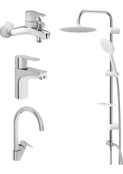 Win S Lavabo, Banyo, Eviye Batarya ve Valtemo Tepe Duş Seti