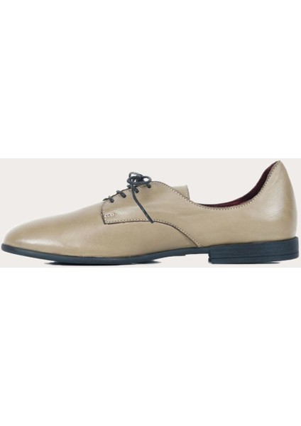 Deri Yeşil Kadın Düz Ayakkabı modelleri