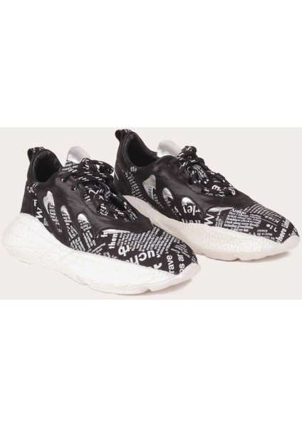 Gazete Deri Siyah Kadın Spor Ayakkabı modelleri