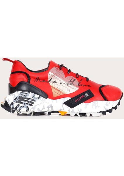 B22C12 Kırmızı Kadın Spor Ayakkabı